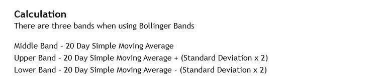 TradingView-இல் Bollinger Bands middle, upper, lower calculation lines